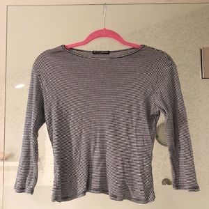 Brandy Melville cropped striped half-sleeve